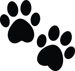 Cat footprints Silhouette  Vector Design