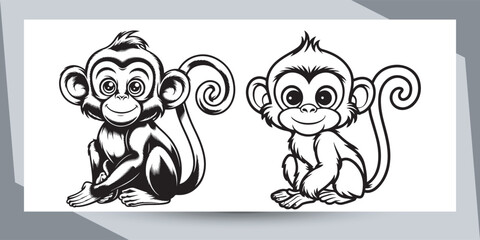 Monkey Icon, Monkey Animal icon