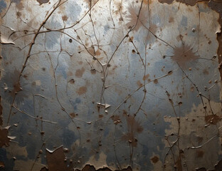 Metal background. Pattern for wallpapers, covers, wall decorations. Oil paint