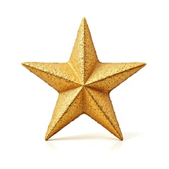 Elegant Gold Star Ornament on a White Background for Decorations