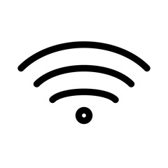 Wi-Fi Signal Outline Icon for Wireless Connectivity