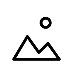 Mountain Landscape Outline Icon for Nature & Outdoors