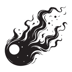 Chilling Glowing Will-o'-the-wisp Ghostly Flame Depiction Graphic, with a Soft, Ethereal Aura - will-o'-the-wisp silhouette - will-o'-the-wisp vector - silhouette of will-o'-the-wisp 