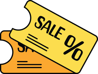 14.Discount sale voucher tickets illustration