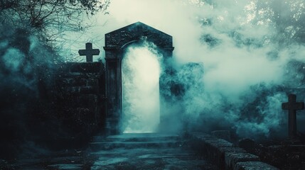 Mystical graveyard arch