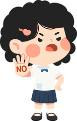 Strong Girl Stand Firm and Say No  student