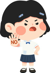 Cute Girl Stand Proud and Say No student