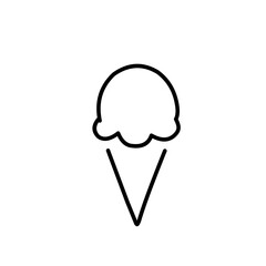 Obraz premium simple outline of ice cream