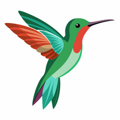 Fototapeta premium hummingbird and flower