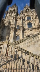 detail of the cathedral of santiago de compostela, galicia, spain