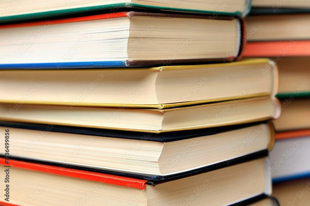 Poster exploring the depth of knowledge through stacked books in learning