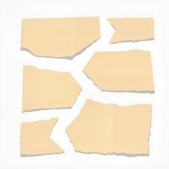 Cut and paste design elements on white background, creative inspiration