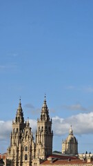 Fototapeta premium detail of the cathedral of santiago de compostela, galicia, spain