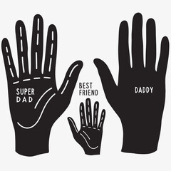 Obraz premium Detailed Hand Silhouette Vector – Artistic Hand Drawn Illustration Design