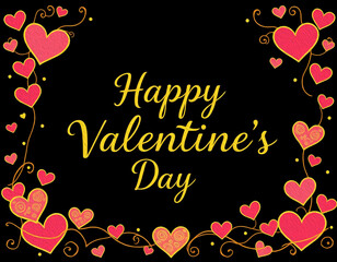 Valentine's Day card design. Illustration with oil paint. Pattern for printing on wall decorations, covers, wallpapers