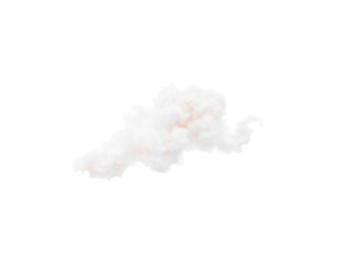 airflow white fumes isolated on transparent background