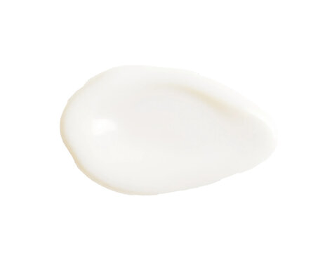 white lotion gel swatch isolated on transparent background