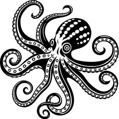 black and white floral ornament