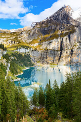 Oeschinensee lake, Swiss Alps, Switzerland