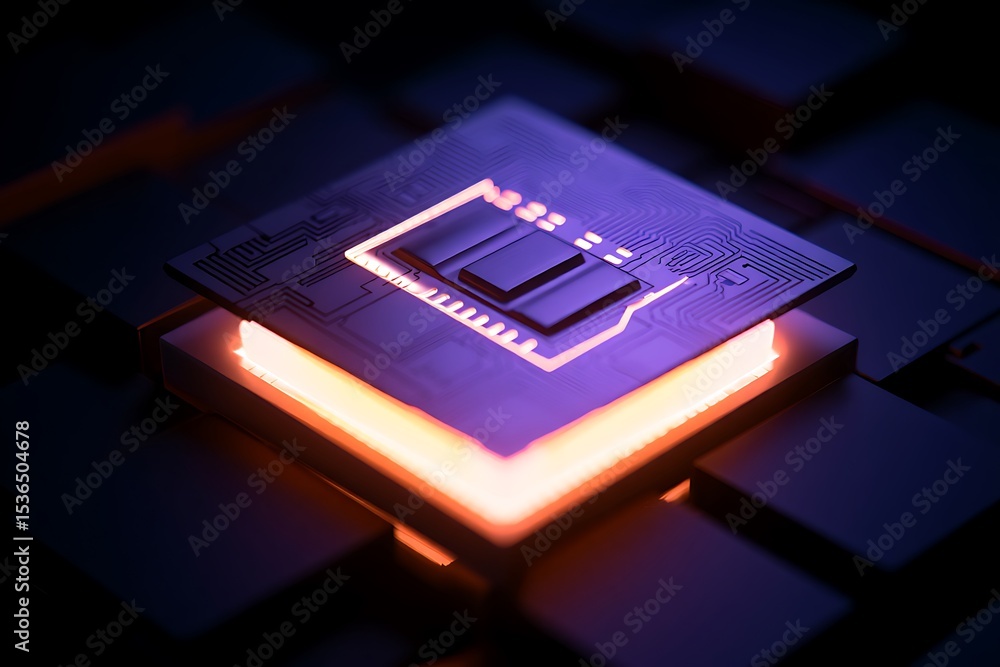Poster the future is here with powerful processor microelectronics technology