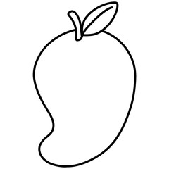 Mango illustration outline 
