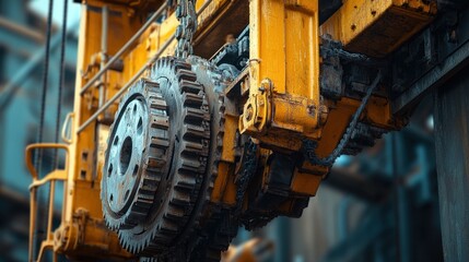 Industrial machinery close-up