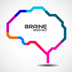Obraz premium Abstract human brain. Colorful puzzle. Creative idea