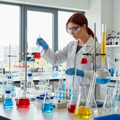 woman, microscope, laboratory, scientist, medicine, doctor, science, research, lab, child, student, equipment, chemistry, people, person, medical, education, clinic, technology, hospital, experiment, 