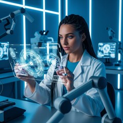 woman, microscope, laboratory, scientist, medicine, doctor, science, research, lab, child, student, equipment, chemistry, people, person, medical, education, clinic, technology, hospital, experiment, 