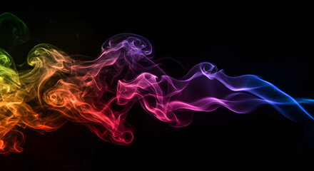 Fototapeta premium A visually striking composition with vivid smoke shapes—ideal for advertising, presentations, or overlays. creative by ai