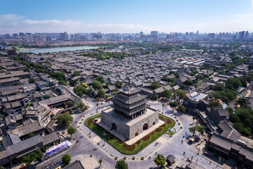 Obraz premium Panoramic View of Ancient Town in China