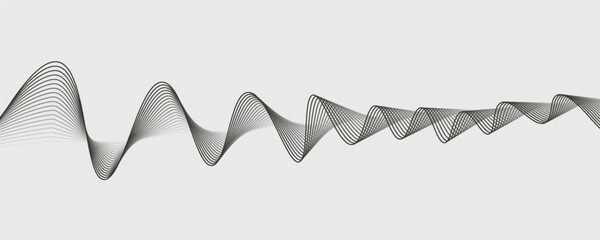 Abstract vector background with black wavy lines. EPS10