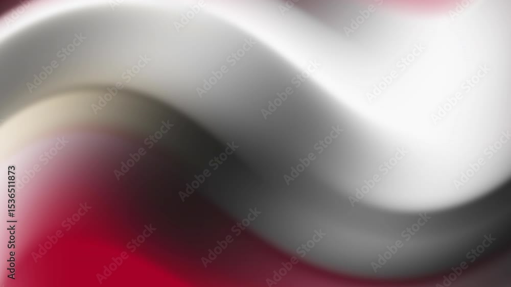Poster Abstract Fluid Motion: Red, White, and Gray Gradient Background Animation