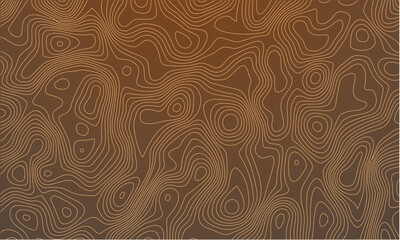 Brown Topographic Contour Line Background – Abstract Terrain Map Texture