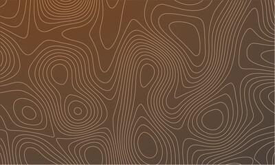 Abstract Topographic Map Pattern Background – Brown Contour Line Texture Design

