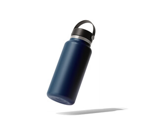 Blank Empty Hydro Flasks Dew Bottle, Sport Water Bottle Packaging Isolated On Transparent Background, Prepared For Mockup, 3D Render.
