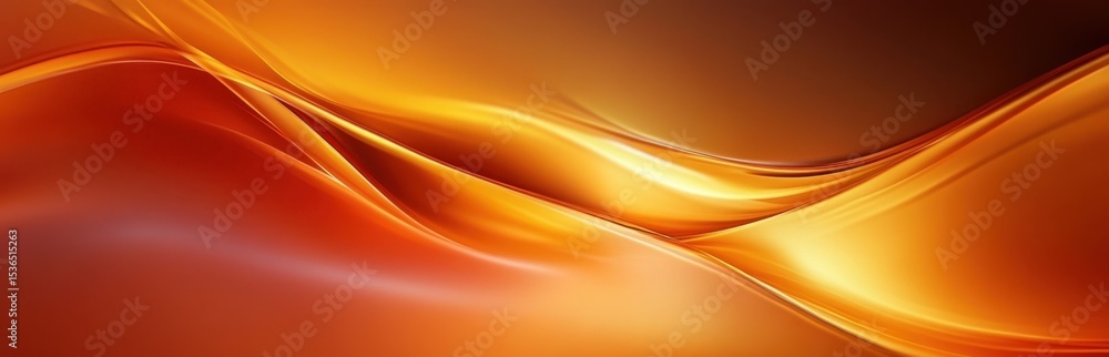 Aufkleber this vibrant abstract background features flowing orange and yellow waves, creating a warm and energ