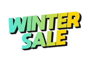 Bold Gradient Winter Sale Text for Promotions
