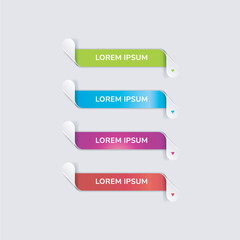 colorful label banner template design set collection vector graphic Vector