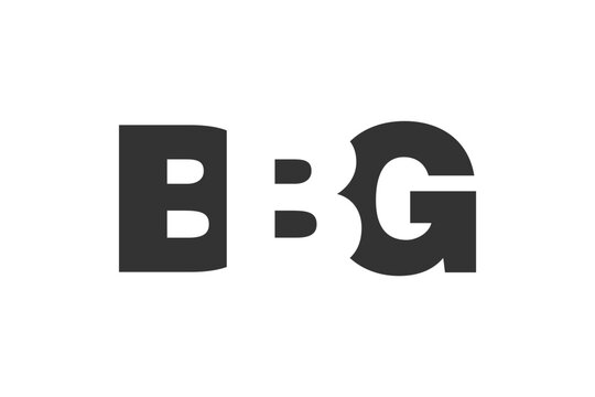 BBG logo design. Initial letter B B G bold font style for tech startups, consulting, corporate branding. Creative company name, headlines typography identity, trendy logotype.