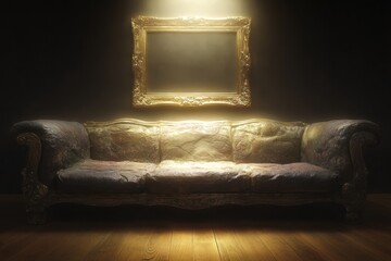 Antique couch and frame