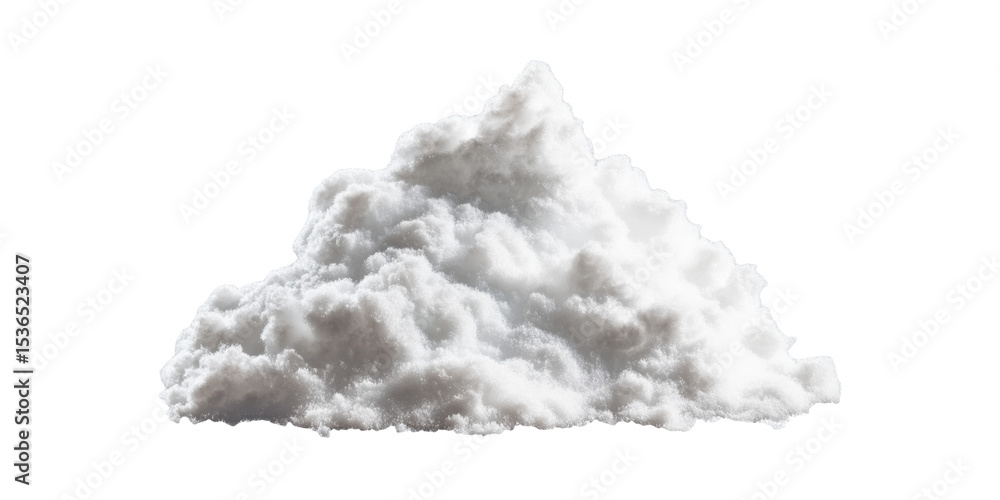 Poster fluffy cloud. symbol of softness and tranquility isolated on transparent background