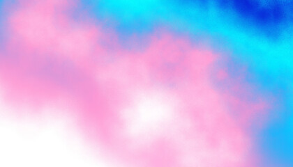 Pink abstract fog. Pink and blue cloudiness, mist or smog moves on transparent background. Beautiful swirling pastel noise smoke.