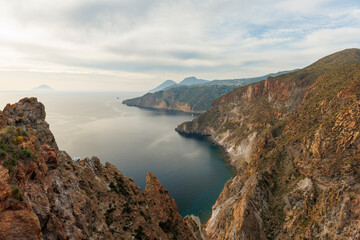 Landscape of the south of the Lipari Island