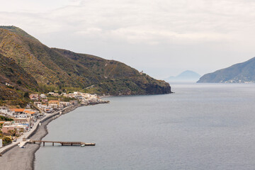 Landscape of Acquacalda, the north of the Lipari island