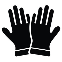 black gloves isolated on white