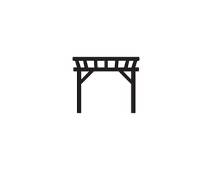 Pergola icon vector design art illustration.
