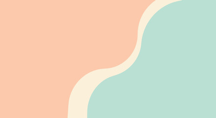 Abstract shapes in pastel colors with soft curves and lines  