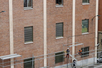 Construction site in the city