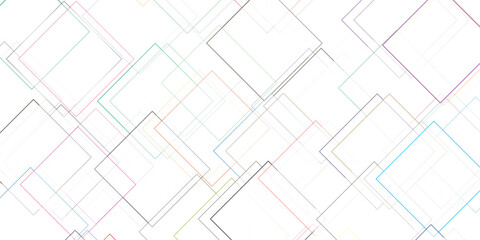 Abstract colorful geometric shape overlap pattern on white background design